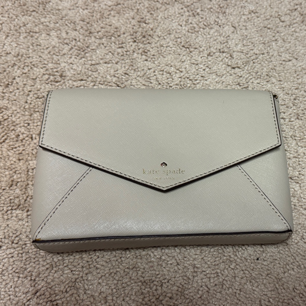 Kate Spade Light Gray Envelope Clutch